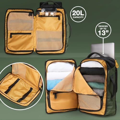 Cabin Max Travel Bag for Ryanair Cabin Bags 40x20x25 Underseat, Carry On Backpack, Travel Backpack, Cabin Bag, Hand Luggage Bag, Cabin Backpack, Laptop & Secret Pocket - Recycled RPET 20l - Equator X - Image 3