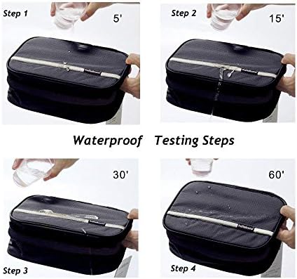 jiemei Hanging Toiletry Bag Waterproof, Travel Wash Bag for Men & Women with 4 Compartments, Foldable Compact Size, Super Durable Fabric - Image 4