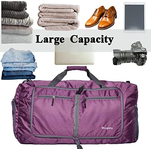 60L Foldable Travel Duffle Bags for Men Women Large Holdall Waterproof Overnight Weekend Bags for Gym Luggage - Image 5