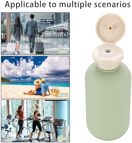 4 Pcs 200ml Travel Bottles for Toiletries, Squeeze Bottles, Silicone Travel Bottles, Refillable Plastic Travel Containers, Leak Proof Empty Flip Cap Squeezable Shampoo and Conditioner Bottles - Image 5
