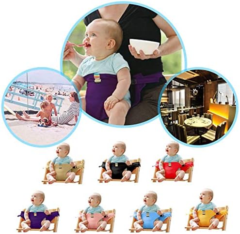 Lychee Baby Dining Chair Safety Seats with Straps, Toddler High Chair Harness Belt, Portable Feeding Booster Seat Strap for Travel/Home/Restaurants/Shopping (Yellow) - Image 4