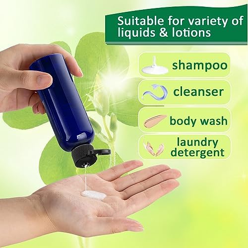 6PCS 50ML Plastic Travel Bottles with Flip Cap Empty Squeeze Bottles Refillable Travel Container with Funnel & Label TSA Approved for Liquids Lotion Toiletries Cosmetic (Transparent) - Image 4