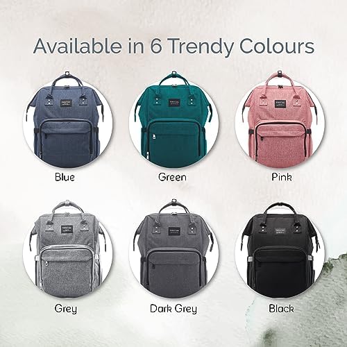 KiddyCare Baby Changing Bag Backpack | Baby Diaper Bags for Mom | Multifunction Travel Back Pack Maternity Baby Bags Waterproof Tote Bag Spacious, Unisex Stylish | Gray - Image 5
