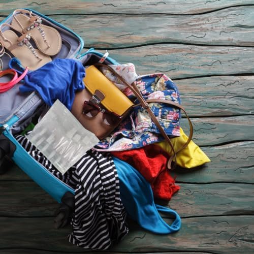15pc Travelling Toiletry Set - 4 Easy Squeeze Bottles, 10 Jars and a Zip Up Storage Bag, Hand Luggage Cosmetic Containers, Holiday Toiletries Bottles, Clear Refillable & Portable Travel Set - Image 8