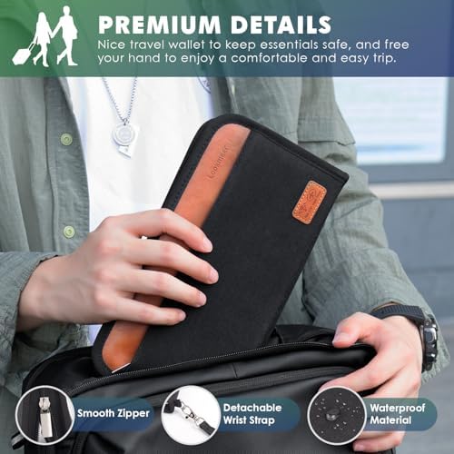 Travel Wallet, Family Passport Holder, RFID Blocking Travel Accessories Organizer for Tickets, Cards, Cash, Holiday Essentials Case Cover for Man & Woman - Image 6