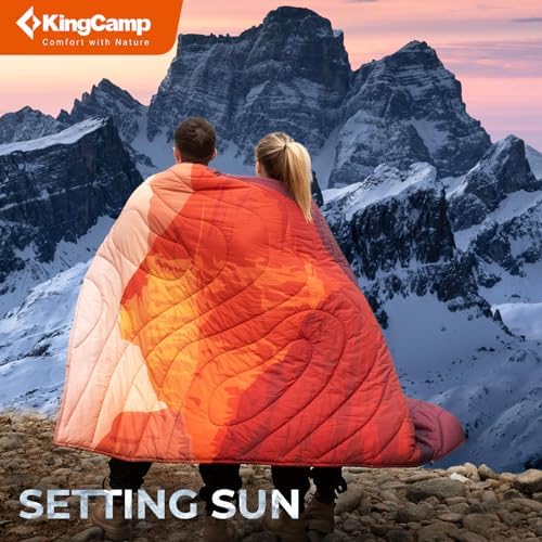 KingCamp Camping Blanket Lightweight Outdoor, Warm Travel Blanket, Sleeping Blankets Ultralight with Snap Button, Sleeping Quilt for indoor,Traveling, Hiking, Picnic - Image 2