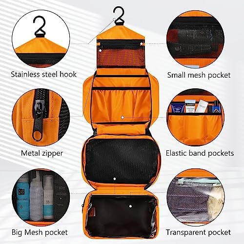 Hanging Travel Toiletry Bag, Waterproof Folding Portable Cosmetic Bag, Wash Bag for Men and Women… - Image 3