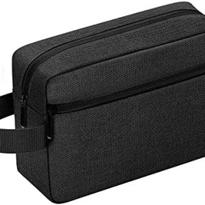 Toiletry Bag for Men, Portable Travel Wash Bag Waterproof Shaving Bag Toiletries Accessories Cosmetic Bag Make Up Bag, Gym Shower Bathroom Makeup Bag with Handle (Black)