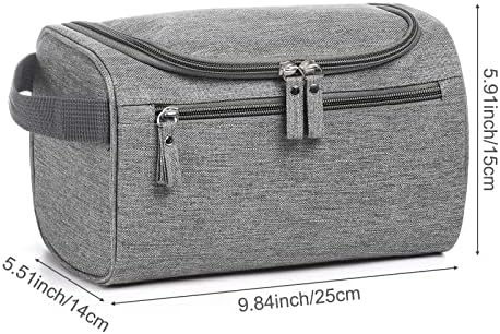 Etercycle Hanging Wash Bag Travel Toiletry Bag Waterproof Bathroom Bag for Men and Women Travel Toiletry Makeup Organizer (Grey) - Image 2