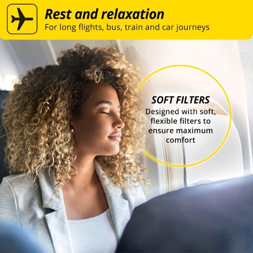 Alpine FlyFit Earplugs for Flying - Prevent Ear Pain & Regulates Air Pressure - Aeroplane Travel Essentials - Comfortable & Reusable with Ultra Soft Filter for Flight - Holiday Essentials - 17 dB - Image 7