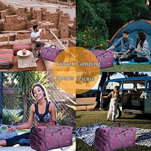 60L Foldable Travel Duffle Bags for Men Women Large Holdall Waterproof Overnight Weekend Bags for Gym Luggage - Image 7