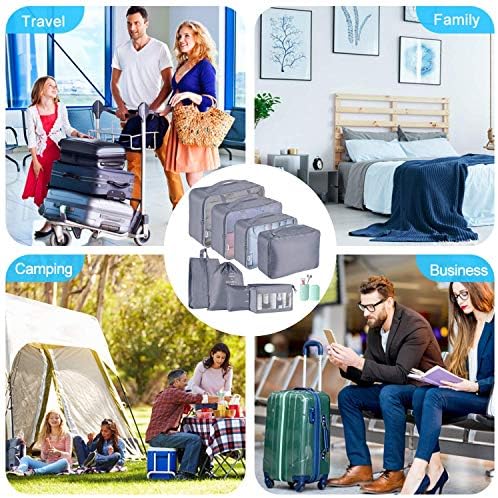 Packing Cubes for Suitcase,Geediar 9 PCS Travel Luggage Packing Organizers Waterproof Travel Essentials Bag Clothes Shoes Cosmetics Toiletries Storage Bags(a-Grey) - Image 6