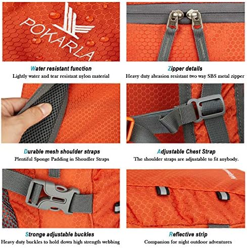 POKARLA 40L Foldable Rucksack Travel Hiking Folding Outdoor Backpack - Image 5