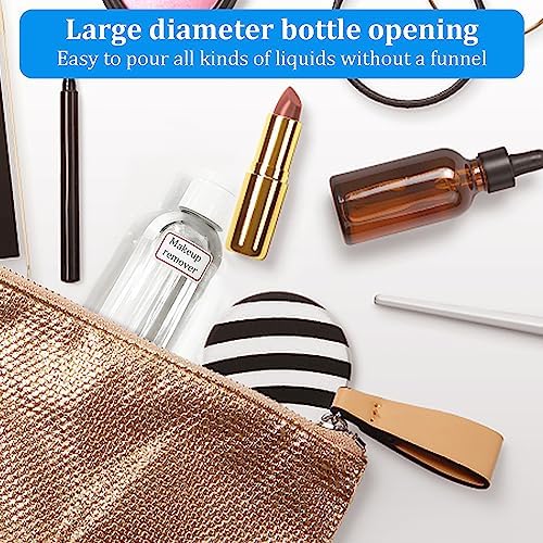 6Pcs Clear Travel Bottles 80ML, Containers Bottles with Lids, with 2 Sheets Stickers, Refillable Empty Travel Bottle for Toiletries Cosmetic Lotion Gel Shampoo Conditioner Shower - Image 5