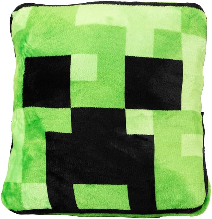 Minecraft Creeper 2-in-1 Cushion Blanket - Officially Licensed Microsoft Travel Blanket, Foldable Soft Fluffy Throw, Compact Design for Living Room or Bedroom Decor, 120cm x 150cm| Paladone - Image 5