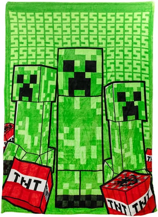Minecraft Creeper 2-in-1 Cushion Blanket - Officially Licensed Microsoft Travel Blanket, Foldable Soft Fluffy Throw, Compact Design for Living Room or Bedroom Decor, 120cm x 150cm| Paladone - Image 7