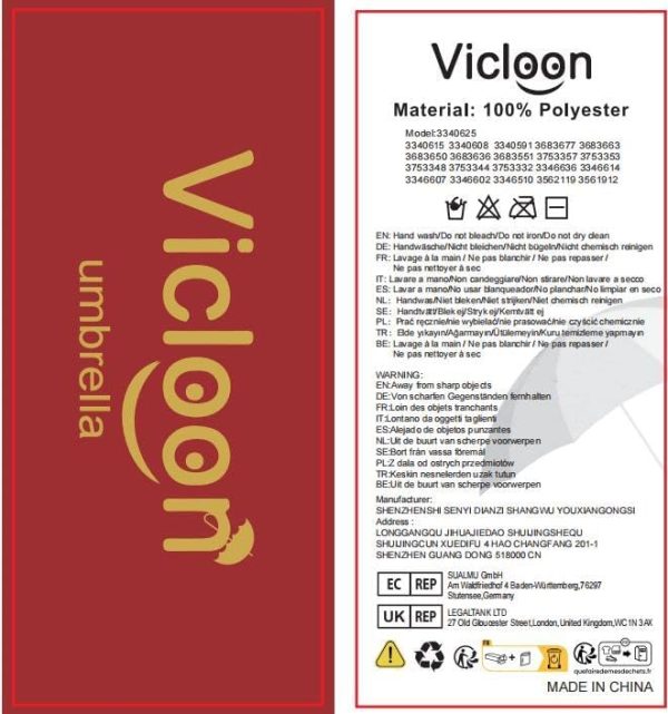 Vicloon Windproof Travel Umbrella, UPF>50+, block 95% of UV, UV Blocked Umbrella, Compact, Light, Strong and Portable - Wind Resistant, Folding Backpack Umbrella for Rain - Men and Women - Image 10
