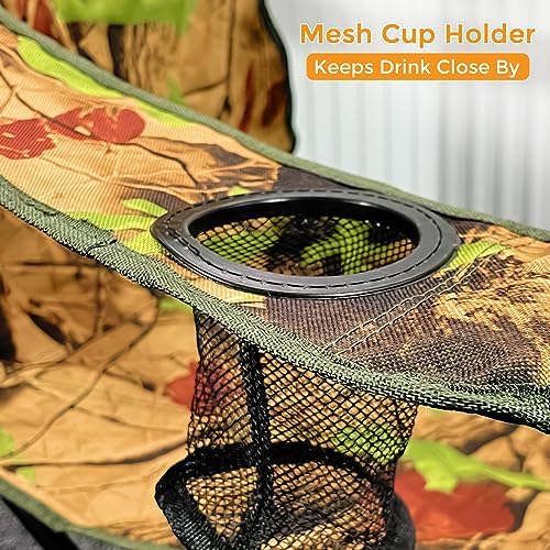 Crystals Camping Chair Heavy Duty, Compact Structure, Lightweight, Waterproof & Foldable with Cup Holder, Ideal for Garden, Fishing, Picnic, Camping & Travel Comfort (One Chair) - Image 3